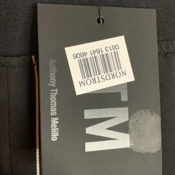 NWT ATM Anthony Thomas Melillo black w/ white pinstripes pants size Medium - Picture 4 of 9